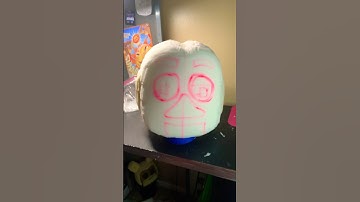 Making a chica mask part 1 #cosplay #fnaf1 #fnafchica #fivenightsatfreddys