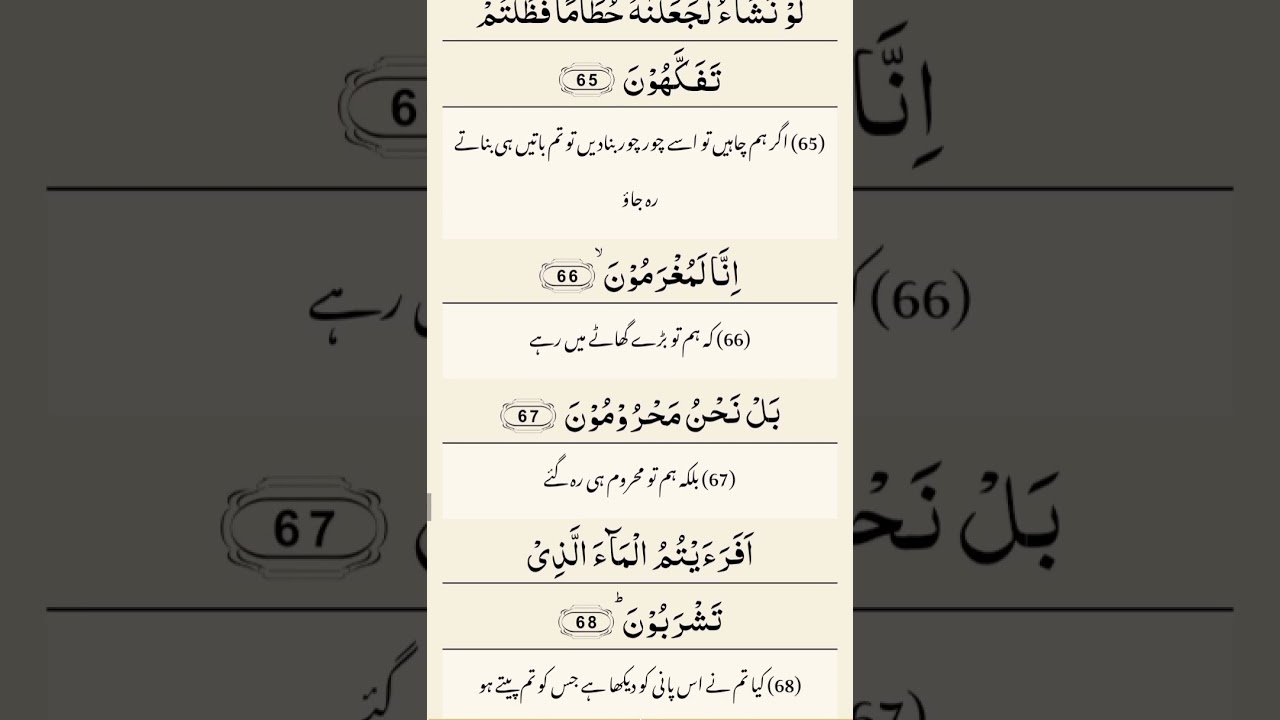 Surah Al- Waqiah , surh # 56 , written translation, تلاوتِ قرآن کریم ، سورہ الواقعہ 