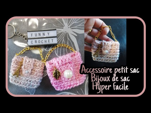 CROCHET Accessoire petit sac, bijoux de sac, étui écouteurs. 