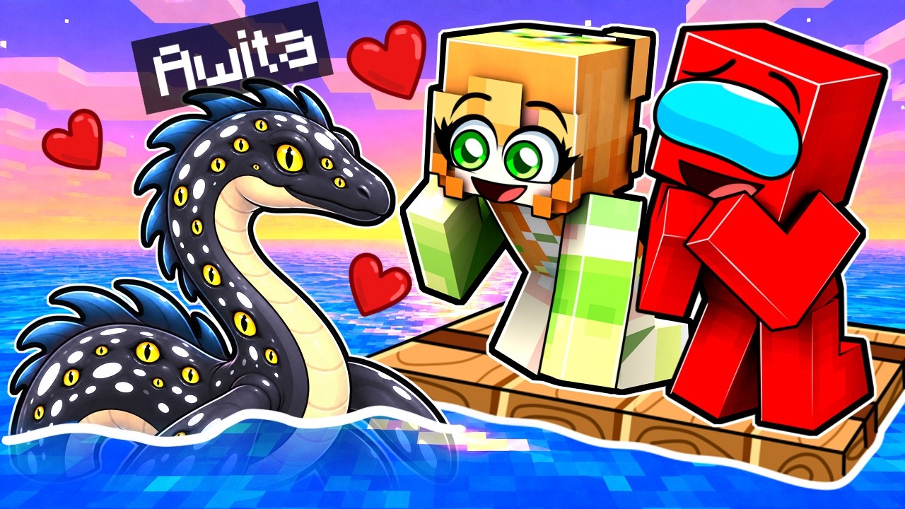 Me Converti en Un LEVIATHAN BEBE en Una Balsa en Minecraft!