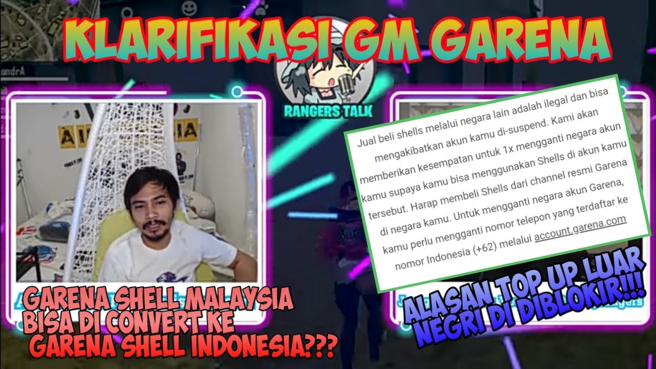 Ini Penyebab Top Up Diluar Negri Di Blokir Dan Cara Convert Garena Shell Malaysia Ke Indonesia