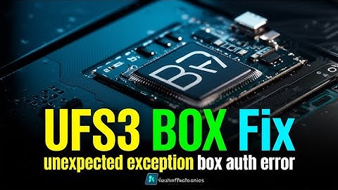 UFS3 Box Error Fix | Unexpected Exception & HWK Tampered Auth Error | Kasturi Techtronics