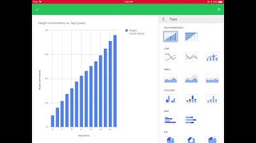 Spreadsheets Google Sheets with Scatterplot on iOS app