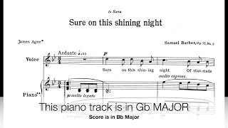 Sure on This Shining Night (Samuel Barber) - Piano Accompaniment in Gb Major *Special Request*