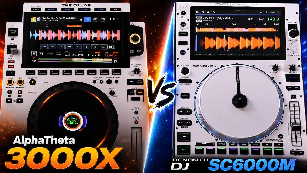 AlphaTheta CDJ-3000x vs Denon DJ SC6000M with new Firmware - YouTube