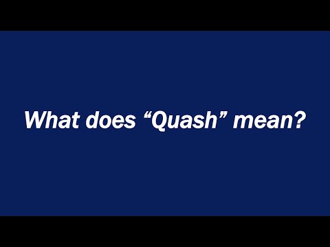 Wideo: Dlaczego quash to słowo?