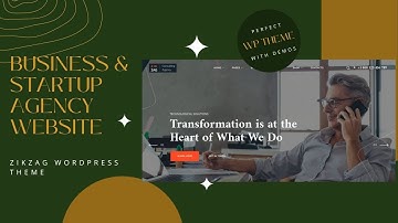 Consultant &  Digital Agency Website | Companies and Startup Theme | ZikZag WordPress Theme