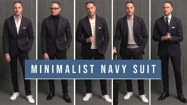 5 minimalistiska outfit-idéer med mörkblå kostym | Mäns garderobsviktigheter