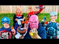 Nerf Battle: Avengers Hero Kidz vs Thanos - Pretend Play