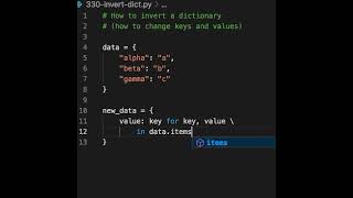 This program demonstrates how you can "invert" a dictionar and exchange its values with its keys