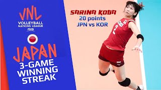 日本 Sarina KOGA 古賀 紗理那 Sensational 3 IN A ROW [Japan 3-game winning streak] VNL 2021