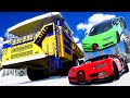 Crushing SUPERCARS with the MASSIVE BELAZ on a Ski Slope in BeamNG Drive Mods!