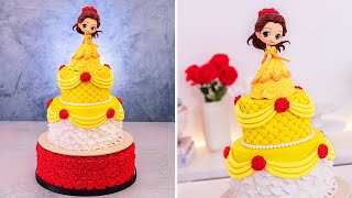 🌹 EASY Princess BELLE Cake + DIY Cake Stand with Roses 🌹 by Tan Dulce by Grisel 8,004 views 11 days ago 12 minutes, 20 seconds