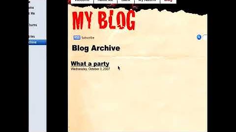 Creating a Blog Page in iWeb: Part 2