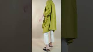 Made In Italy Sandbar Summer Lite Sweatshirt Duster Jacket Moss