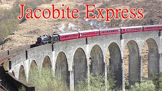 Jacobite Express Steam Train aka The Hogwarts Express at Glenfinnan Viaduct with Great Audio Sounds