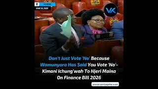 Ichung'wah, Njeri Maina Clash In Parliament Over Finance Bill 2026