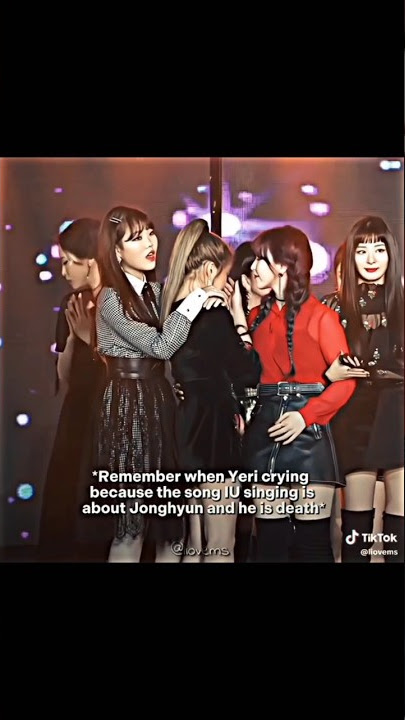 😭 Remember when Yeri crying because the song IU singing is about Jonghyun and he his death😭