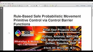 Rule Based Safe Probabilistic Movement Primitive Control via Control Barrier Functions
