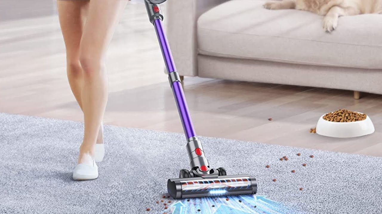 WLUPEL Cordless Vacuum Cleaner, 33Kpa Stick Vacuum Cleaner, 400W