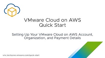 Setting Up Your VMware Cloud on AWS Account, Organization, and Payment Details