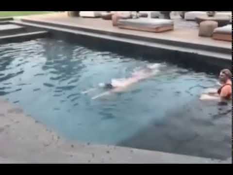 John Legend Learning to swim at KidsswimLA