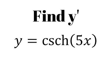 Derivative of hyperbolic cosecant example
