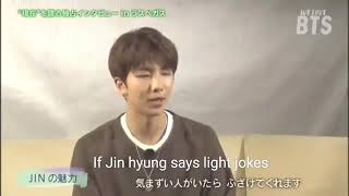 [ENG sub] BTS loves each other member interview || BTS loves Jin in Japan Resimi