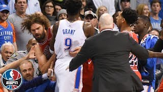 Tensions rise, Robin Lopez ejected as Thunder beat Bulls | NBA Highlights