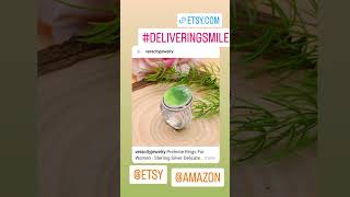 Prehnite Rings For Women - Sterling Silver Delicate Bridesmaid Jewelry Women Ring