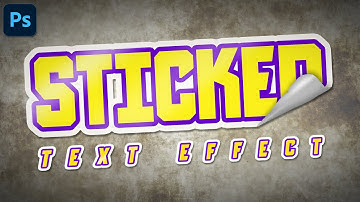 Sticker Text Effect in Photoshop: Easy Tutorial #photoshop