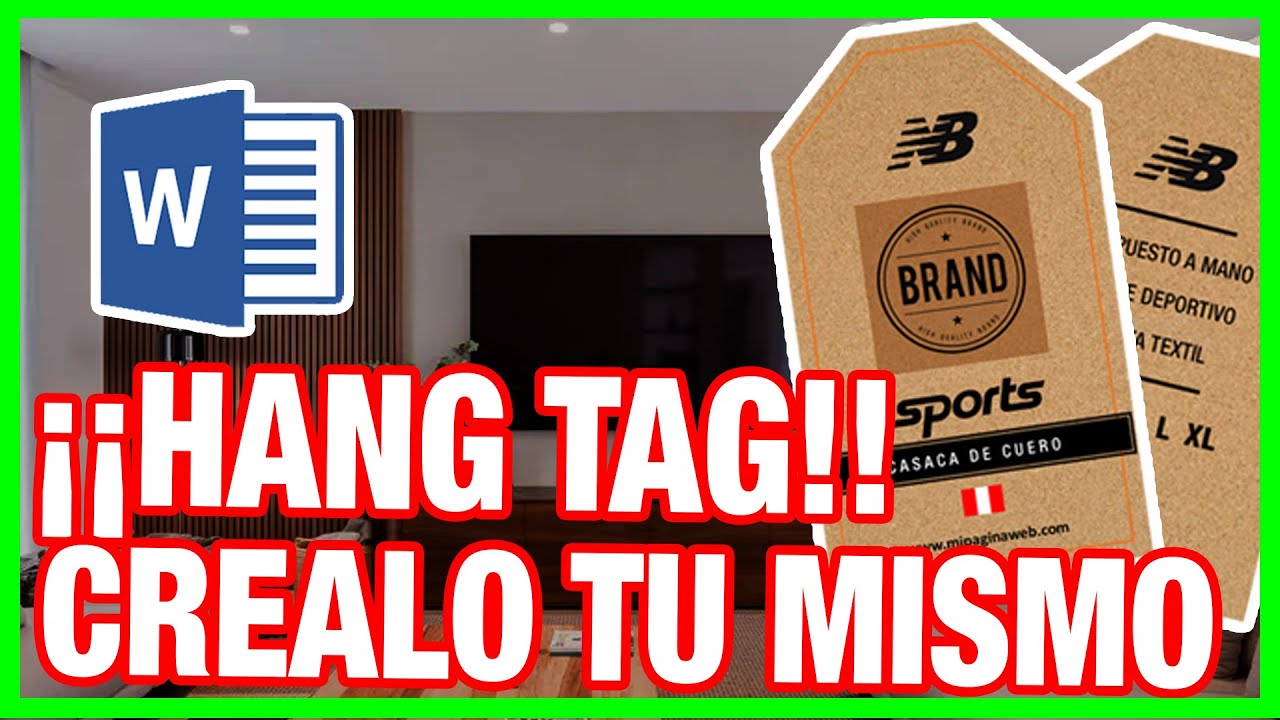 ✅HANG TAG: Crealos tu mismo de una manera facil en Word🔴