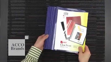 Wilson Jones Blue Poly Clear Front Report Cover Demo