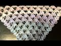 Красивый узор для шали,бактуса крюком/crochet shawl pattern