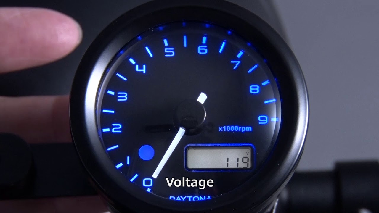 48mm Electric Tachometer – 9,000RPM, 3-Color LED Display for