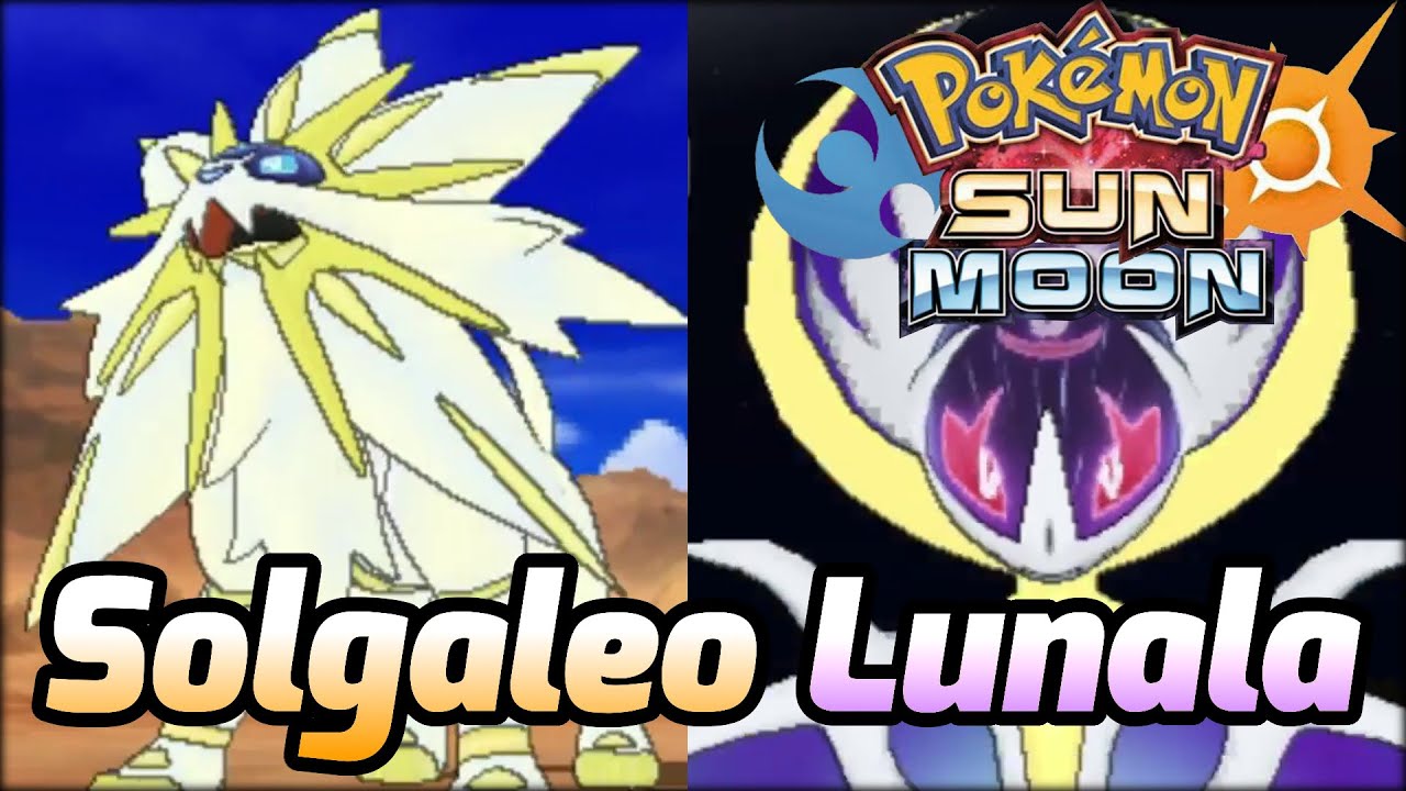 Legendary Pokemon Solgaleo and Lunala In The Alola Region - The