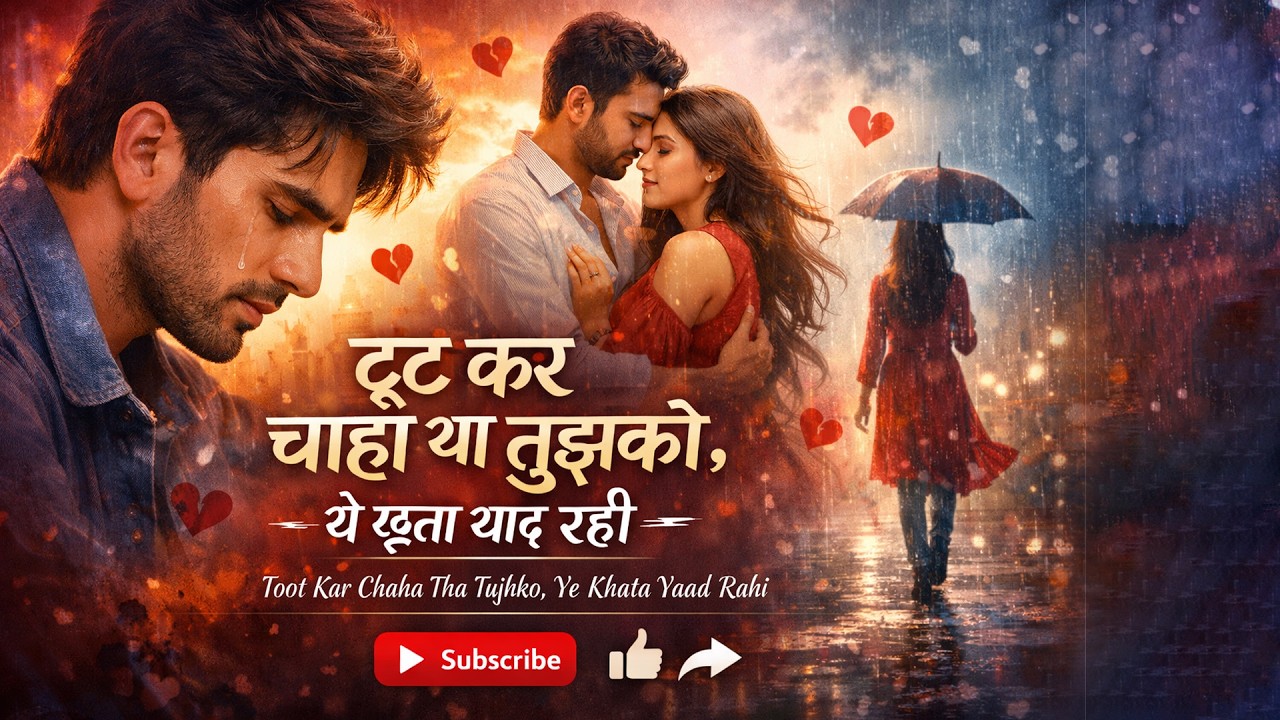 टूट कर चाहा था तुझको, ये ख़ता याद रही 💔 | Heart Broken Love Story Song 2026 | Sad Song Hindi