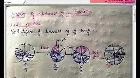 Degree of closeness of fractions
