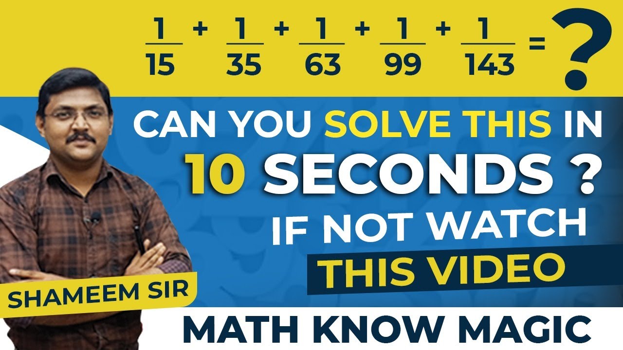 How to solve fraction-based questions within seconds? | Math Know Magic | ICD Kollam