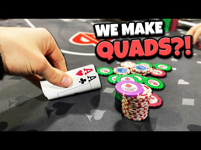 POCKET ACES and we flop QUADS?! $4000 FLIP?! | Poker Vlog #204 class=