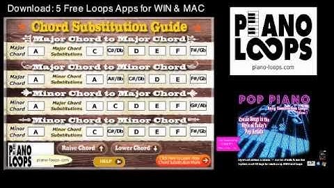 pop piano loops create original song with chord loops