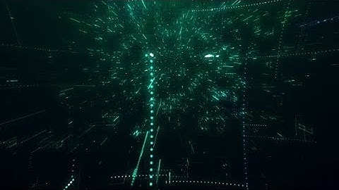 The Flight of the Camera Into a Technology Structure with Lines of Chaos | Motion Graphics -