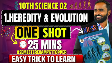 10th Science 2 | Heredity & Evolution | One Shot in 25 Mins | Easy Trick to Learn | Pradeep Giri Sir