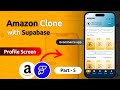 Profile Screen UI Deisgning with FlutteFlow | Amazon Clone (part-5)