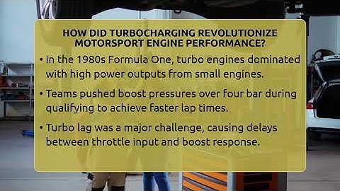 How Did Turbocharging Revolutionize Motorsport Engine Performance? - Car Performance Pros