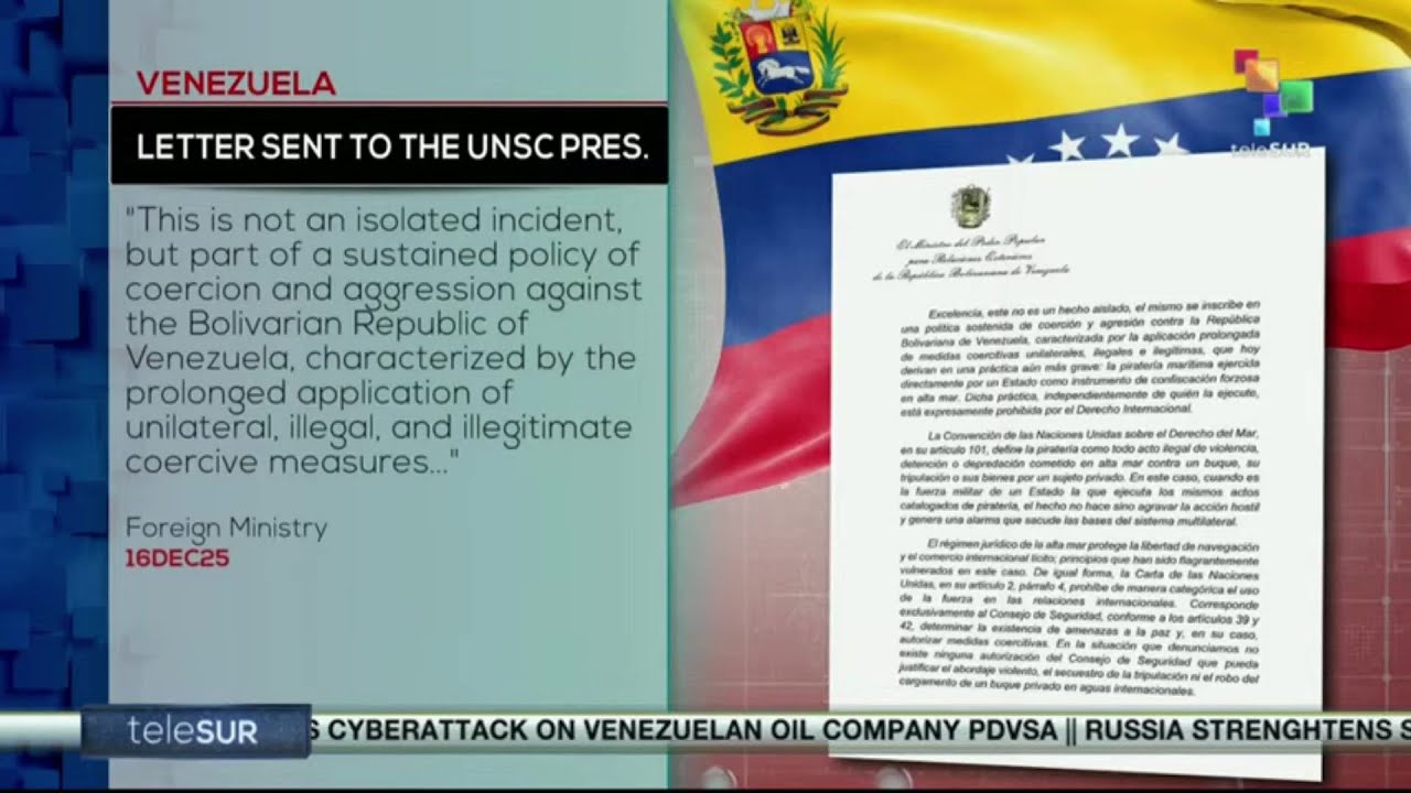 Венесуэла | Письмо, направленное председателю Совета Безопасности ООН Самуэлю Збогару