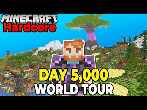 I Survived 5,000 DAYS in Hardcore Minecraft [WORLD TOUR]