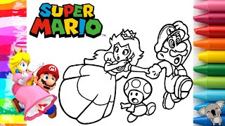 SUPER MARIO & PRINCESS PEACH coloring page COLOR WITH ME