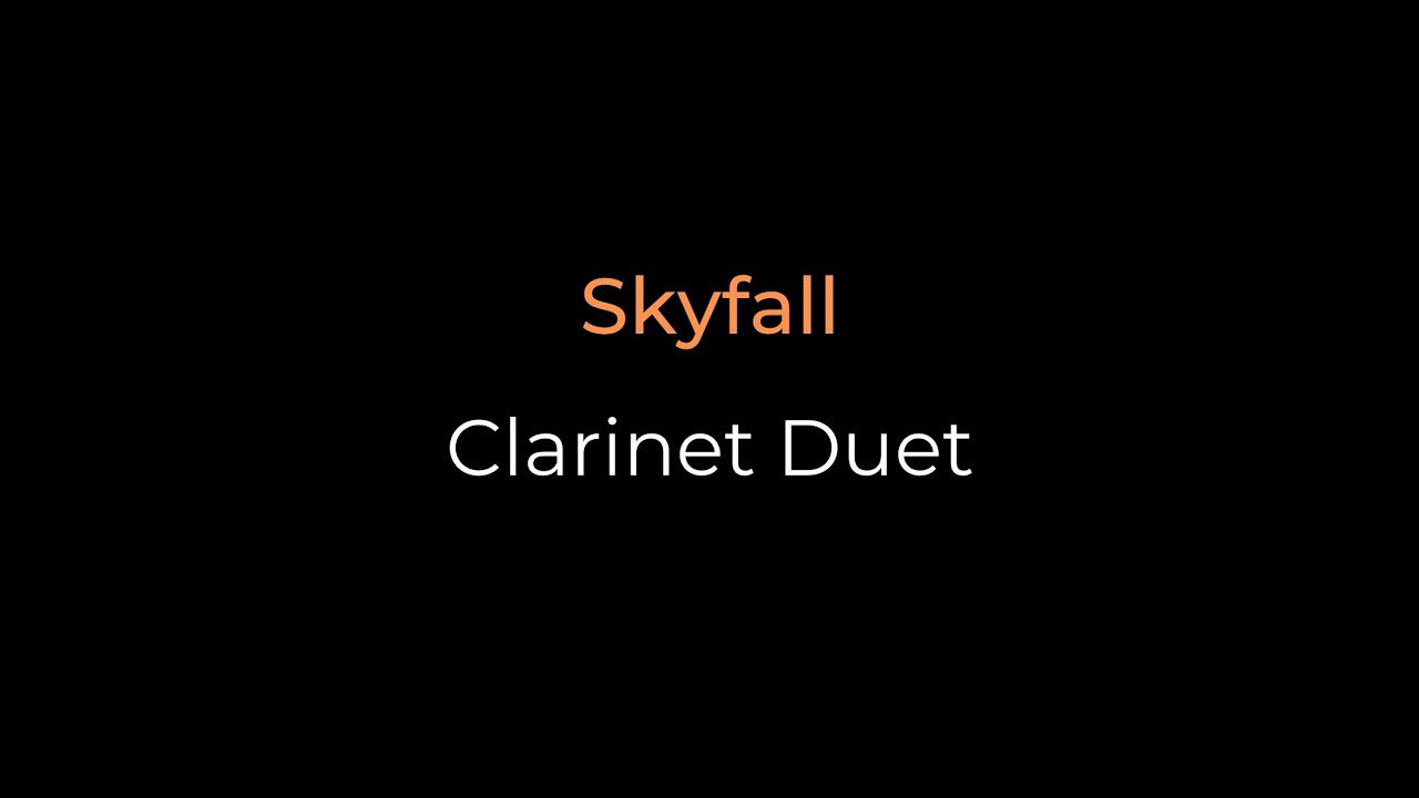 Easy Clarinet Duet: "Skyfall" - Adele