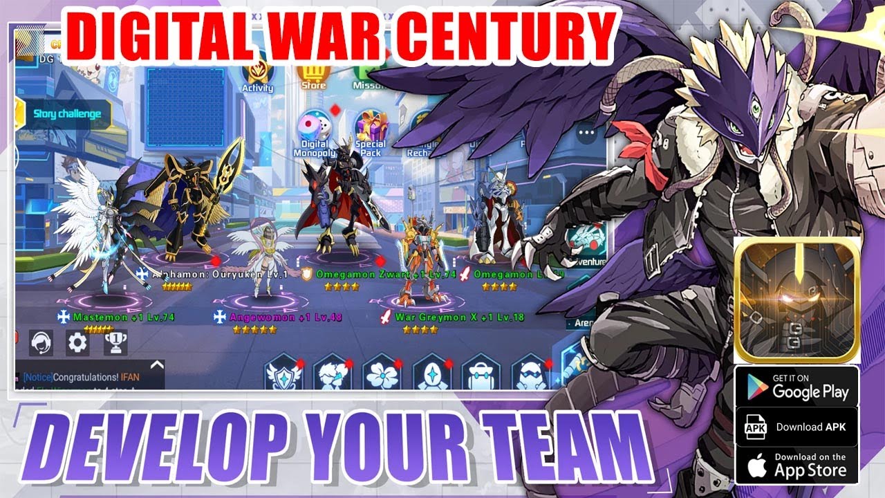 Digital War Century Gameplay - Digimon RPG Game Android iOS - YouTube